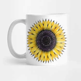 Sunflower Mandala | Watercolor and Ink Mug